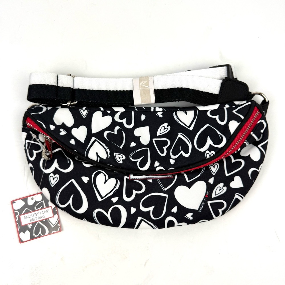 Brighton‎ Endless Love Belt Bag Hearts Nylon Handbag Limited Edition Brand New